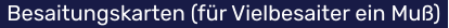 Besaitungskarten (für Vielbesaiter ein Muß)