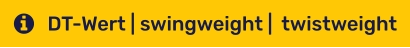 DT-Wert | swingweight |  twistweight