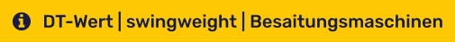 DT-Wert | swingweight | Besaitungsmaschinen