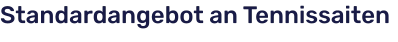 Standardangebot an Tennissaiten