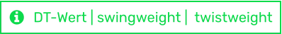 DT-Wert | swingweight |  twistweight