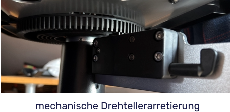 mechanische Drehtellerarretierung Tennis Besaitungsmaschine