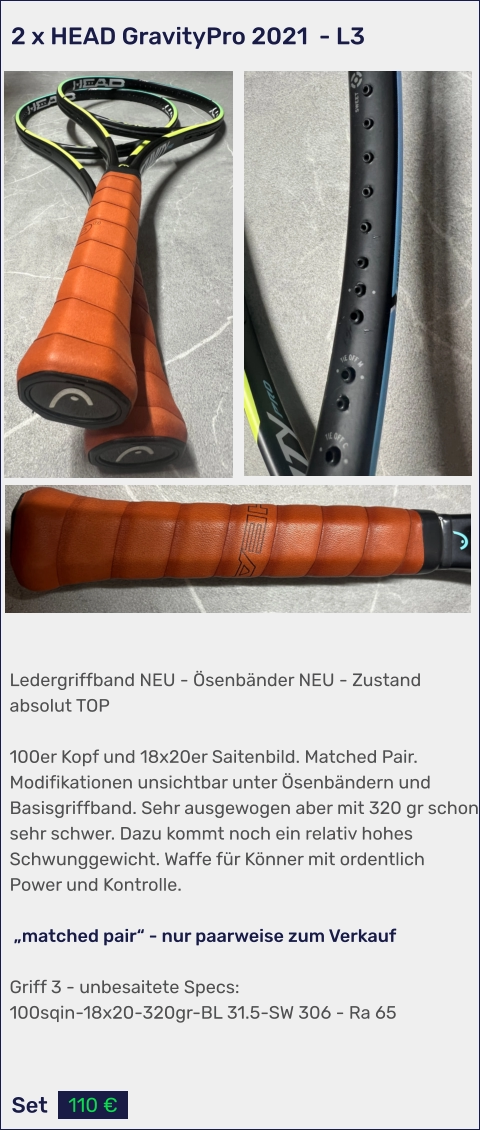 Tennisschläger SALE HEAD Gravity Pro