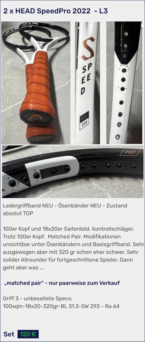 Tennisschläger SALE HEAD SPEED Pro
