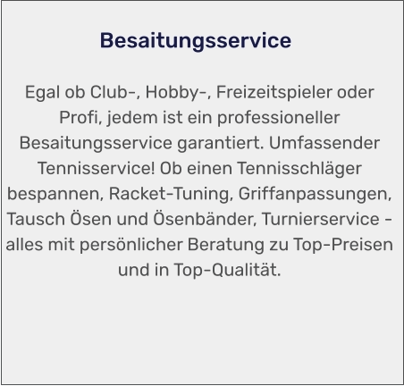 besaitungsservice von Besaitungsstudio